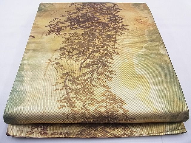 平和屋着物◎西陣 六通柄袋帯 浜松文様 金彩 引箔 逸品 BAAG1796cm
