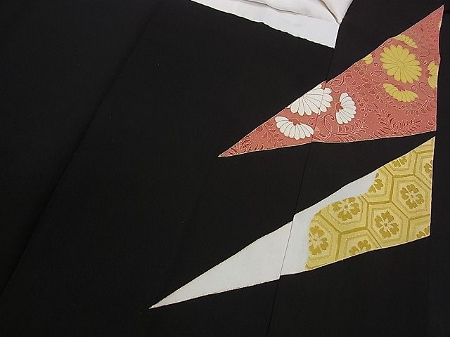 平和屋着物■豪華黒留袖 駒刺繍 吉祥花文 金彩 逸品 CAAF6261ze