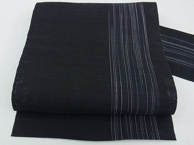 平和屋本店*極上 夏物 石川県指定無形文化財 能登上布 本麻手織上布 八寸名古屋帯 間道 証紙付き 逸品 未使用 CZAA0477s4