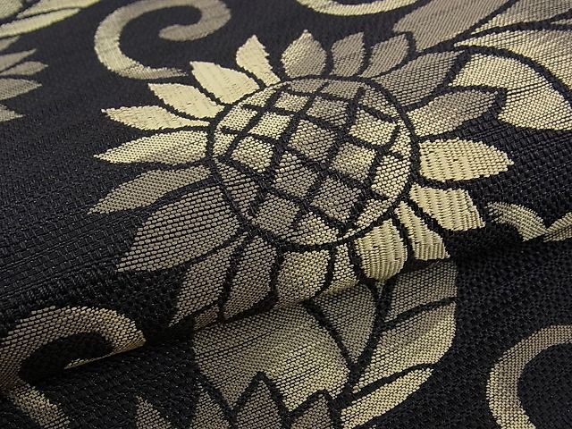 期間限定セール30%off■極上 1897年創業 名門岡野 本場筑前博多織 千年工房 八寸名古屋帯 向日葵 逸品 CZAA0493s4