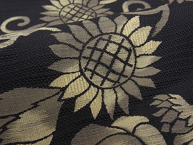 期間限定セール30%off■極上 1897年創業 名門岡野 本場筑前博多織 千年工房 八寸名古屋帯 向日葵 逸品 CZAA0493s4