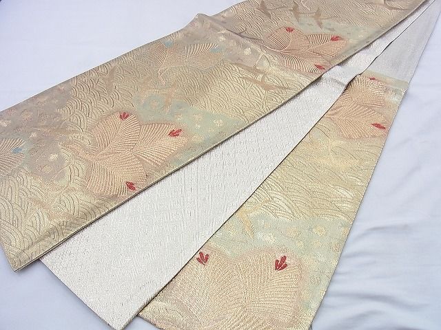 平和屋着物◎六通柄袋帯 松彩 金糸 逸品 BAAF0872jm
