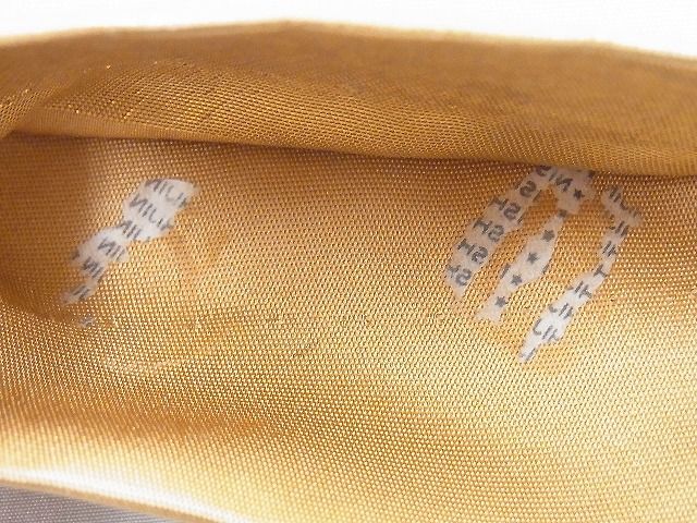 平和屋着物◎西陣 六通柄袋帯 文字文様 金糸 引箔 逸品 BAAG0430jm