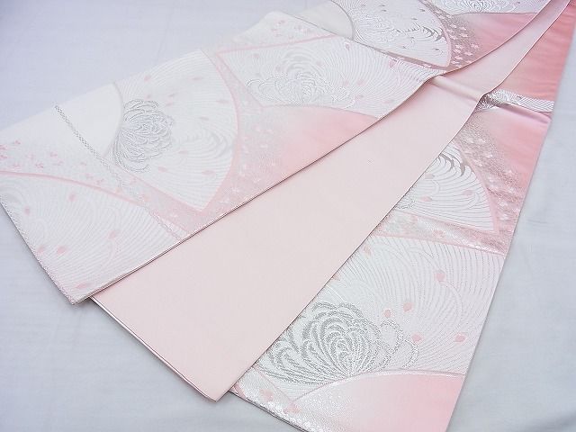 平和屋着物◎六通柄袋帯 唐織 乱菊 銀糸 逸品 未使用 BAAG0536jm