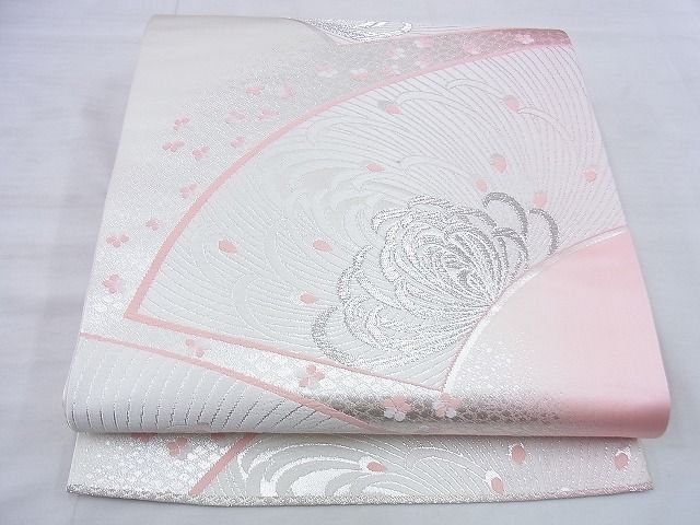 平和屋着物◎六通柄袋帯 唐織 乱菊 銀糸 逸品 未使用 BAAG0536jm