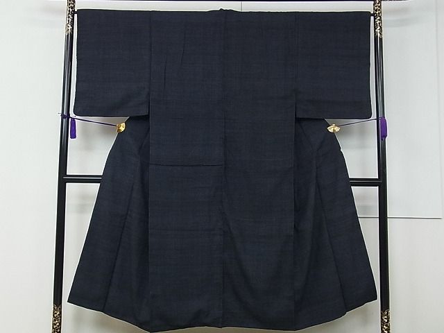 平和屋本店■極上 男性 本場結城紬 重要無形文化財 総詰め 総絣 160亀甲 逸品 CZAA0529s4