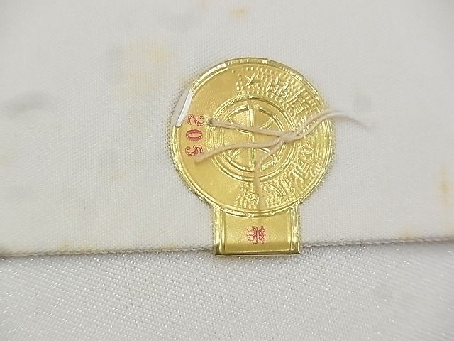 平和屋着物◎西陣 太鼓柄袋帯 飛鶴柳浜松文 金糸 逸品 BAAG0170if