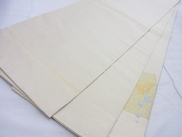 平和屋着物◎太鼓柄袋帯 綴れ 色紙箔散らし文様 金銀糸 逸品 BAAG3326xa