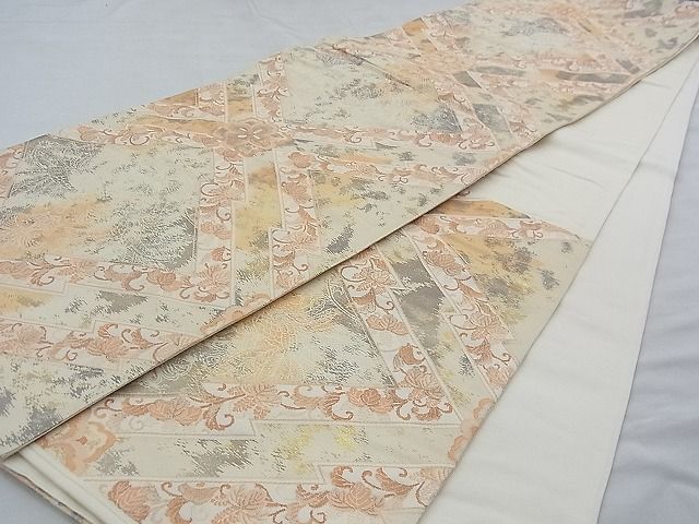 平和屋着物◎六通柄袋帯 松皮菱花文 金糸 逸品 BAAF2006iy