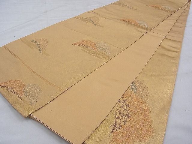 平和屋着物◎太鼓柄袋帯 寿松錦繍文 都路金錦 逸品 BAAF2021iy