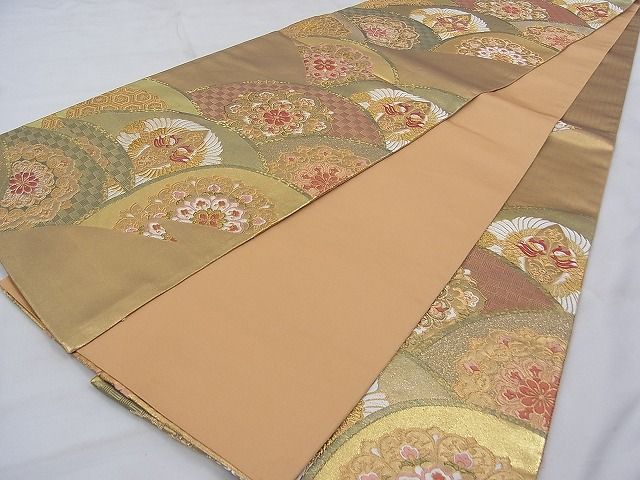 平和屋着物◎六通柄袋帯 唐織 綾錦 正倉院青海波 金銀糸 逸品 BAAF2025iy