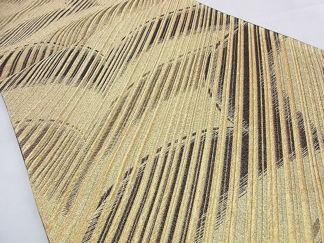 平和屋着物◎六通柄袋帯 吉祥文 黒地 金糸 逸品 BAAF2061iy