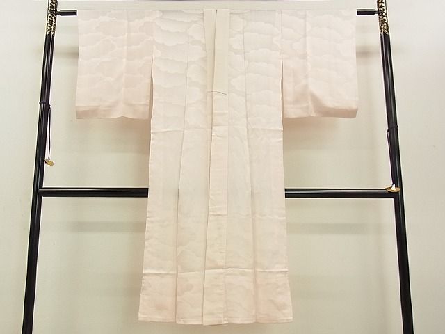 平和屋着物■上質な長襦袢 無双仕立て 雲取り地紋 逸品 DAAG0512cm