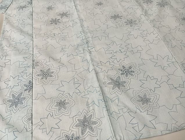 平和屋着物■夏物 小紋 楓文 洗える着物 AAAH6925Bph