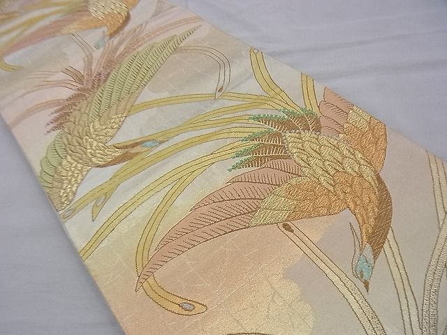 平和屋着物◎六通柄袋帯 鳳凰 金糸 逸品 BAAH0086ow