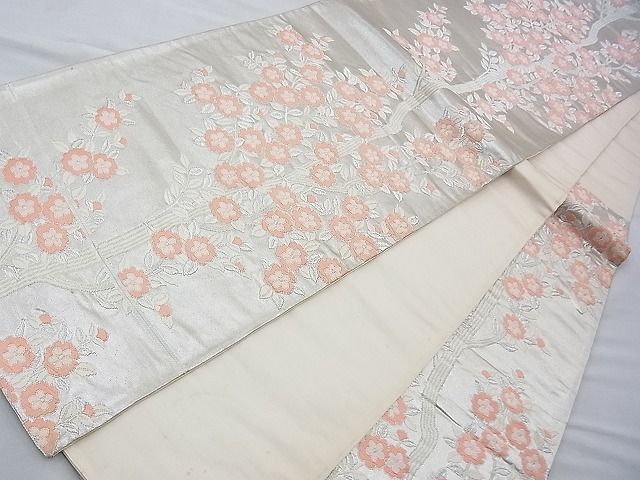 平和屋着物◎六通柄袋帯 唐織 枝花文 金銀糸 逸品 BAAH0120ow
