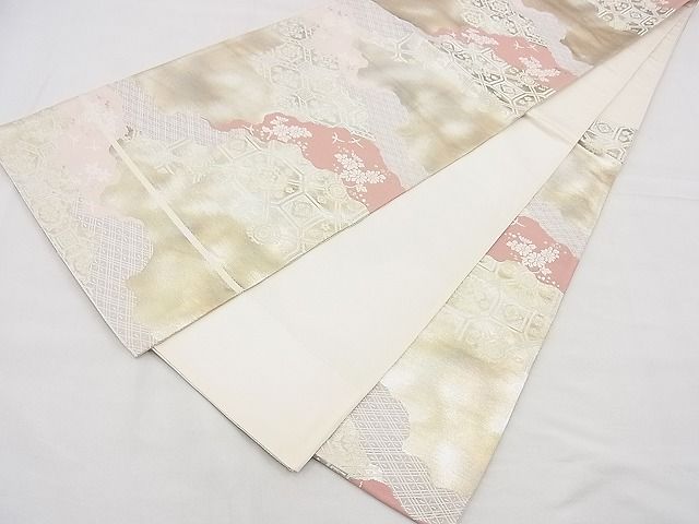 平和屋着物◎六通柄袋帯 京錦 金銀糸 逸品 BAAG3104kj