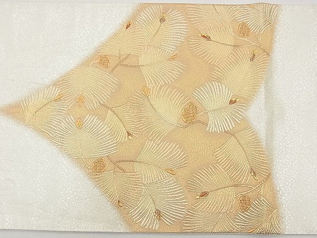 平和屋着物◎太鼓柄袋帯 若松葉 金銀糸 逸品 BAAG3143kj