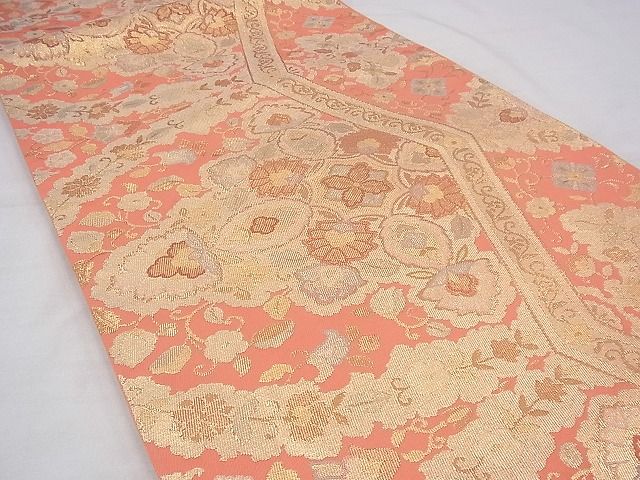 平和屋着物◎六通柄袋帯 宝相華 金糸 逸品 BAAG7810fk