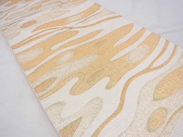 平和屋着物◎六通柄袋帯 流水文様 金銀糸 逸品 BAAG7984fk