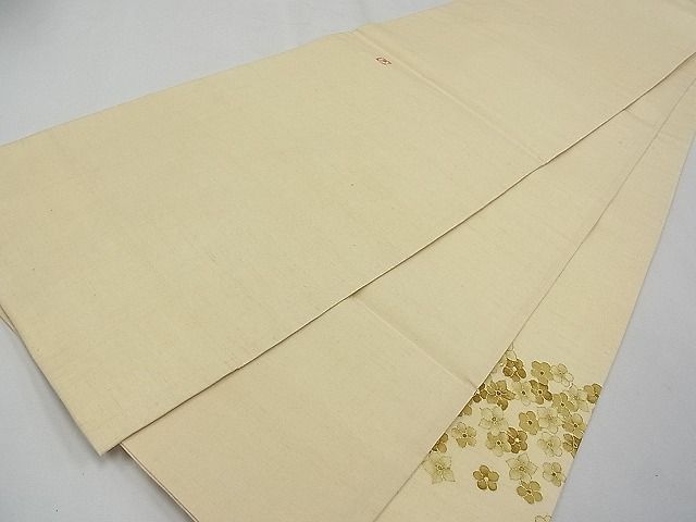 平和屋本店■極上 本場結城紬 重要無形文化財 太鼓柄袋帯 作家物 舞花文 金彩 上代45万 共箱付き 逸品 未使用 CYAA0369s4