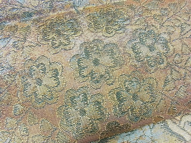 平和屋着物■六通柄袋帯 向かい鳥草花文 金糸 引箔 逸品 CAAG1665eg