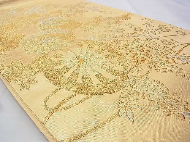 平和屋着物◎六通柄袋帯 花車文 金銀糸 逸品 BAAG9673if