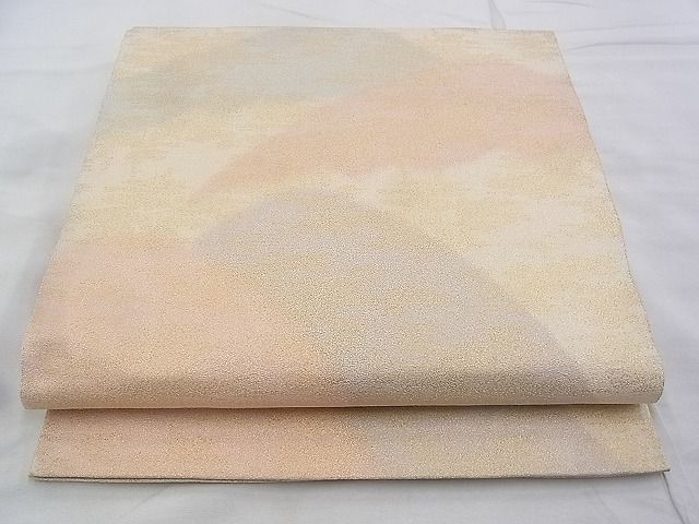 平和屋着物◎全通柄袋帯 砂子綴れ 遠山文様 金糸 逸品 BAAG6459xa