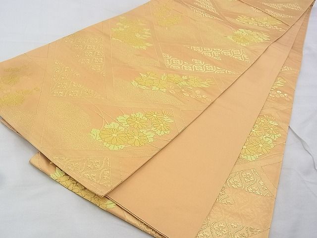 平和屋着物◎六通柄袋帯 唐織 檜垣吉祥花文 金糸 逸品 BAAG6460xa