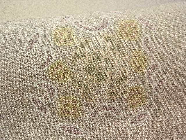 上質な小紋袷着物　型染め　吉祥花文 平和屋着物□上質な小紋 型染め 吉祥草花文 鬼しぼ縮緬 正絹