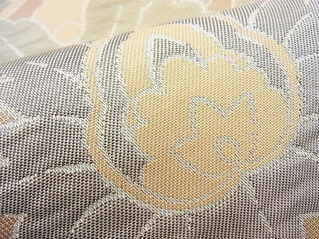 平和屋着物◎六通柄袋帯 ふくれ織り 宝相華 金糸 逸品 BAAG7389ph