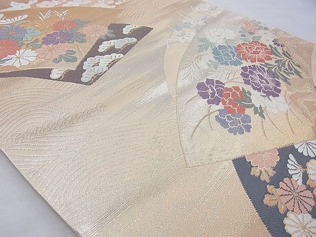 平和屋着物◎六通柄袋帯 唐織 嵯峨野春秋 金銀糸 逸品 BAAG9712if