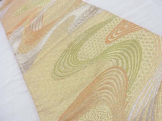 平和屋着物◎六通柄袋帯 流水吉祥文 金銀糸 逸品 BAAH1302wk