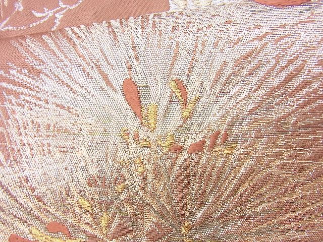 平和屋着物◎六通柄袋帯 唐織 青松 金銀糸 逸品 BAAH1354wk