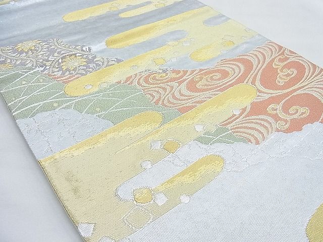 平和屋着物◎六通柄袋帯 琳派文様 金銀糸 逸品 BAAG6518xa