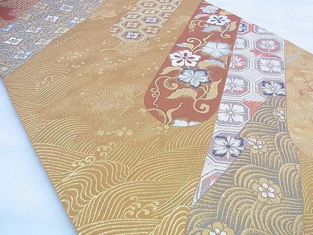平和屋着物◎六通柄袋帯 唐織 有職名物裂 金銀糸 逸品 BAAG6573xa