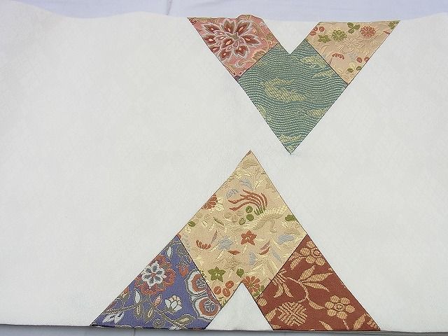 平和屋着物◎太鼓柄袋帯 切嵌 花唐草文 金糸 逸品 BAAG5875jm