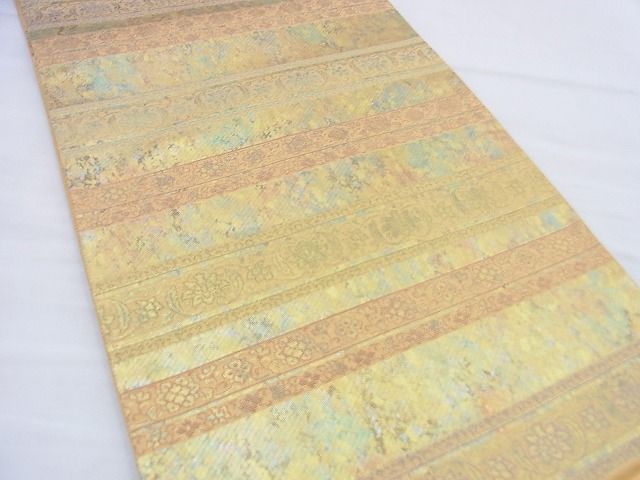 平和屋着物◎六通柄袋帯 正倉院唐花莫臥爾 金糸 引箔 逸品 BAAG5916jm