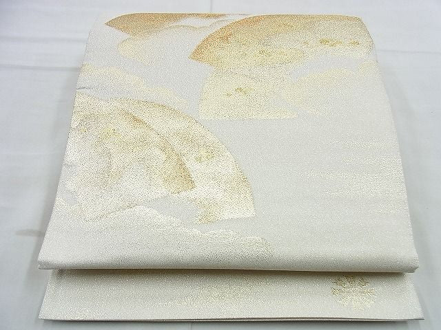 平和屋着物◎太鼓柄袋帯 綴れ ワンポイント 名直象紋 金糸 逸品 BAAG5946jm