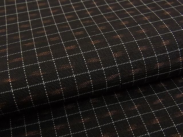平和屋本店■極上 国指定重要無形文化財 本場久米島紬 山川文子作 手織 証紙付き 逸品 未使用 CZAA0630s4