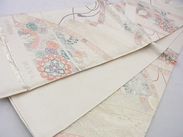 平和屋着物◎本箔佐賀錦 六通柄袋帯 献上巻文 金糸 逸品 BAAG4519th