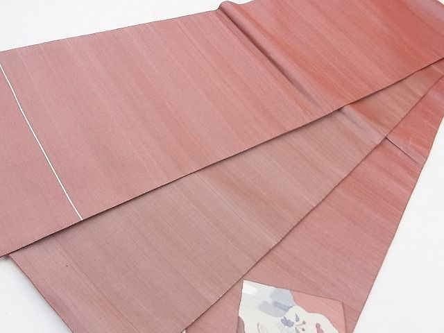 平和屋着物◎太鼓柄袋帯 すくい織 色紙流水草花文 逸品 BAAG4591th