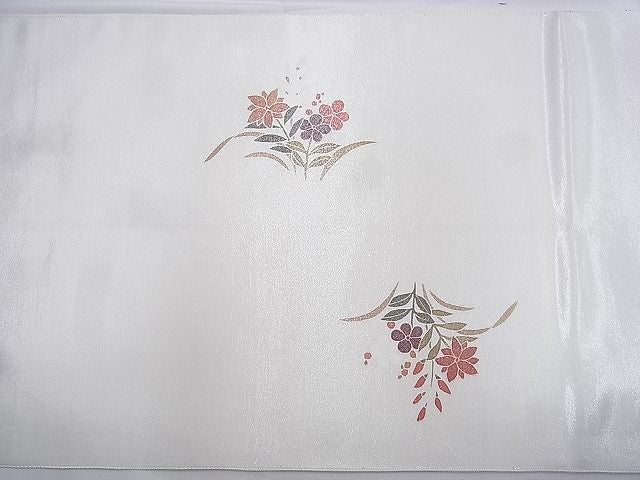 平和屋着物◎太鼓柄袋帯 秋草文 金銀彩 逸品 BAAH1129ns