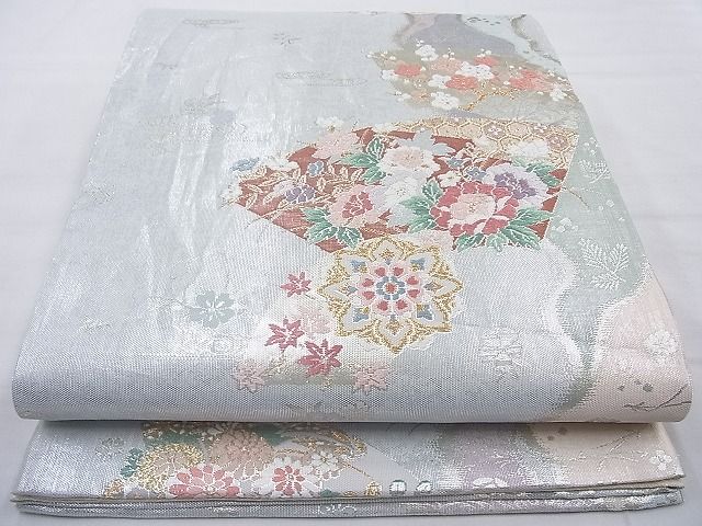 平和屋着物◎佐賀錦 六通柄袋帯 唐織 夢がたり 金銀糸 逸品 BAAG6863cm