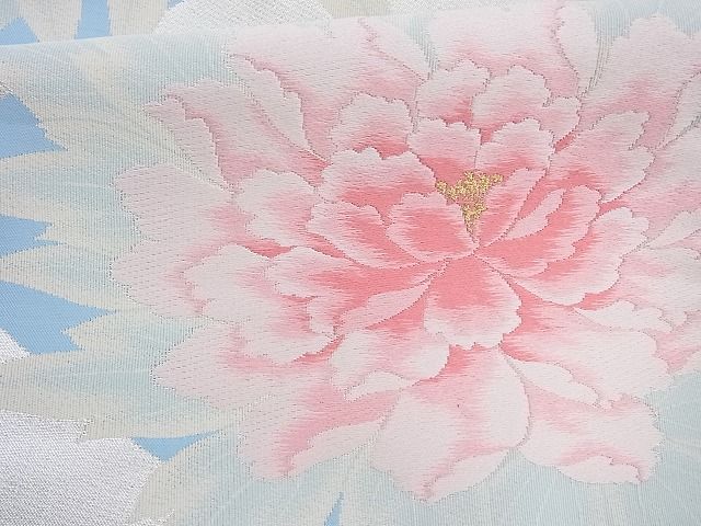 平和屋着物◎六通柄袋帯 唐織 草花文 金糸 逸品 BAAH2225cm