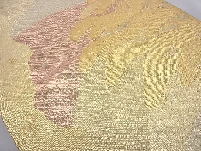 平和屋着物◎佐賀錦 六通柄袋帯 松 金糸 逸品 BAAH2249cm