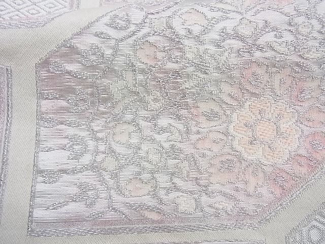 平和屋着物◎六通柄袋帯 彩光 銀糸 逸品 BAAH2253cm