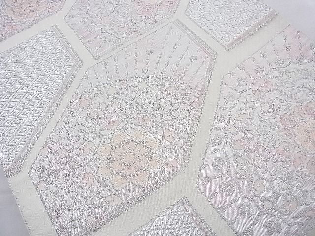 平和屋着物◎六通柄袋帯 彩光 銀糸 逸品 BAAH2253cm