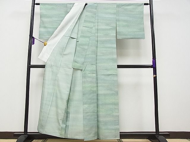 期間限定セール30%off■極上夏物 石川県指定無形文化財 夏牛首紬 角印 白山工房 手織 作家物 上代28万 さが美扱い 証紙付CYAA0406s4