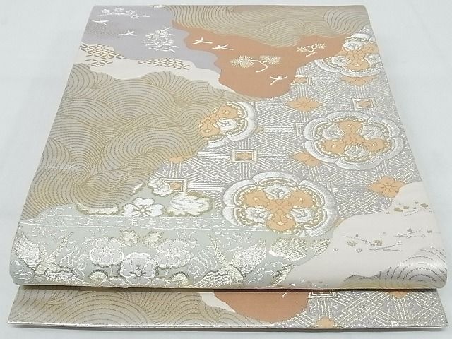 平和屋着物◎六通柄袋帯 道長有職文 金銀糸 正絹 逸品 AAAI8302Ajz